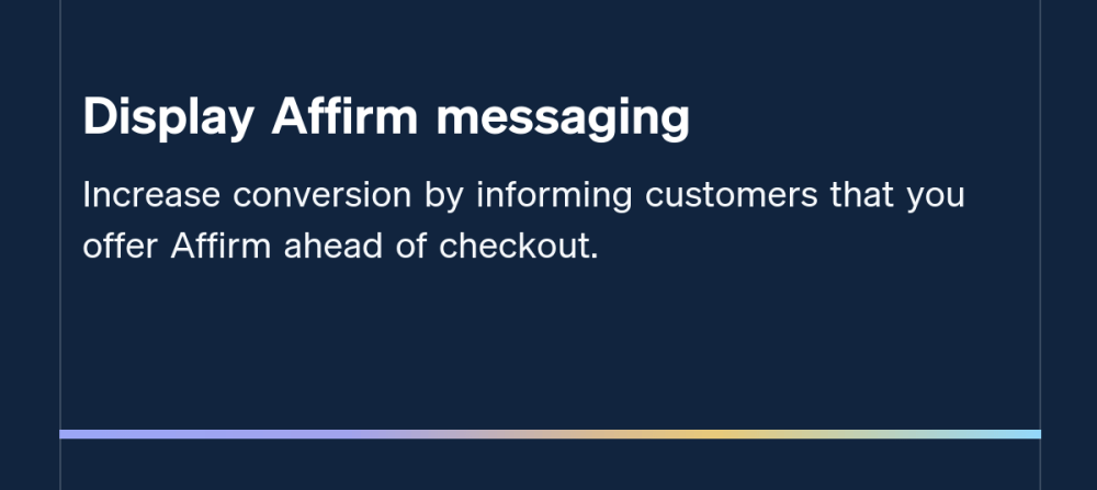 Affirm Messaging is no longer visible within our website - TECHOBOOM