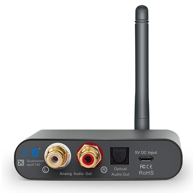AKaudio Qualcomm BRX HD Optical wireless Bluetooth 5.0 stereo Audio Music Receiver - TECHOBOOM