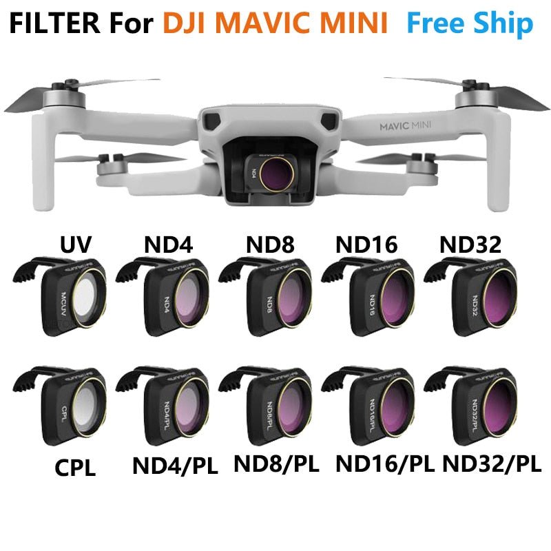 DJI Mavic Mini 2 /MINI SE Camera Lens Filter MCUV ND4 ND8 ND16 ND32 CPL ND/PL Filters Kit for DJI Mavic Mini Drone Accessories