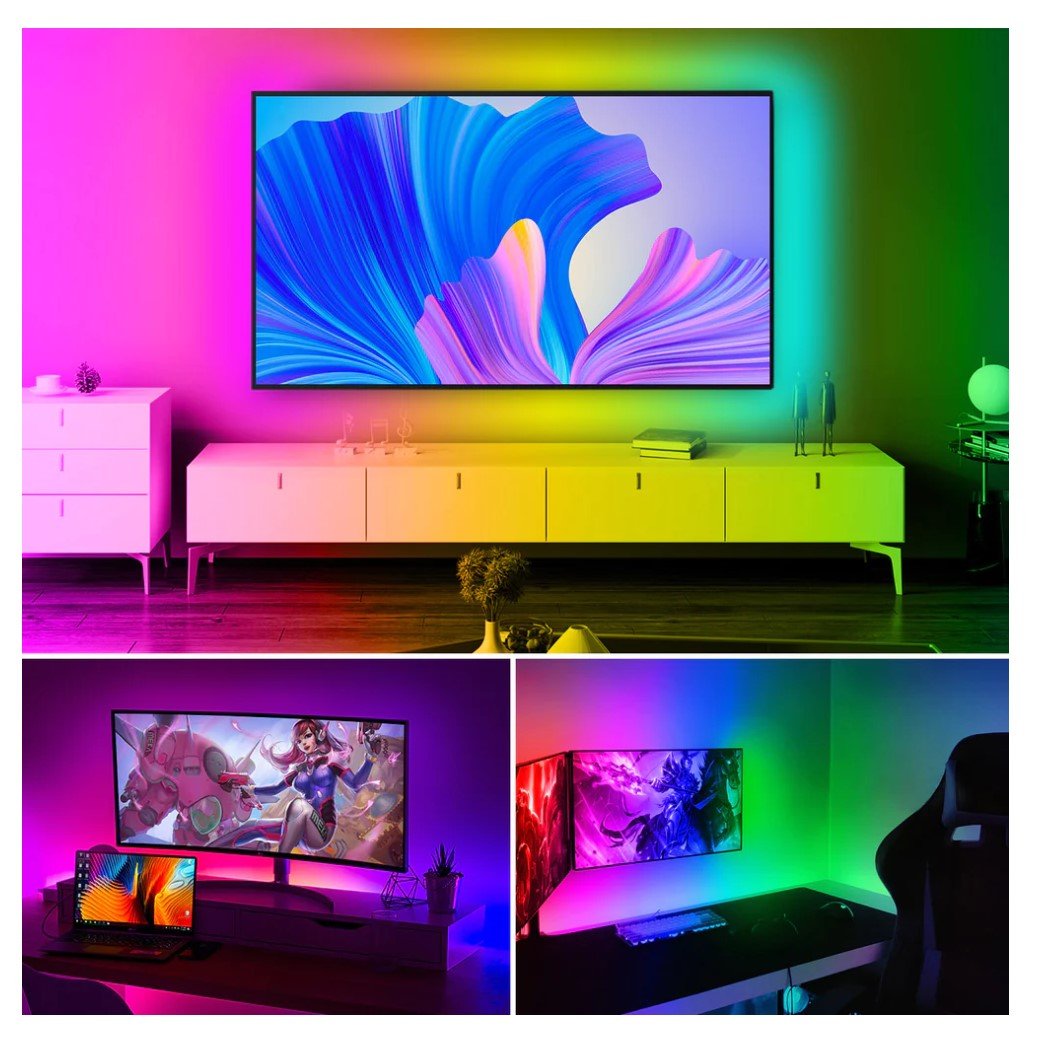 Eco4life LS500 2.4G Wi-Fi TV backlights LED Strip Lights 9.9FT 16M Colors