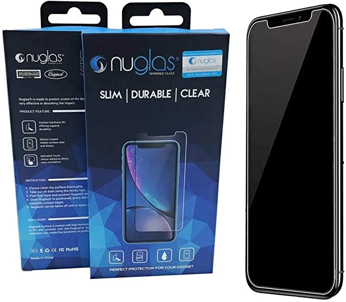 NUGLAS Premium Japanese Tempered Privacy (Anti-spy) Screen Glass Protector for IPhone 11 Pro Max/Xs Max - TECHOBOOM
