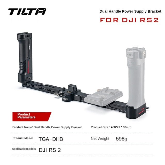 Tilta TGA-DHB Dual handle TGA-ARG Handheld Gimbal Ring Bracket Carbon for DJI RS2 gimbal video film shooting kit