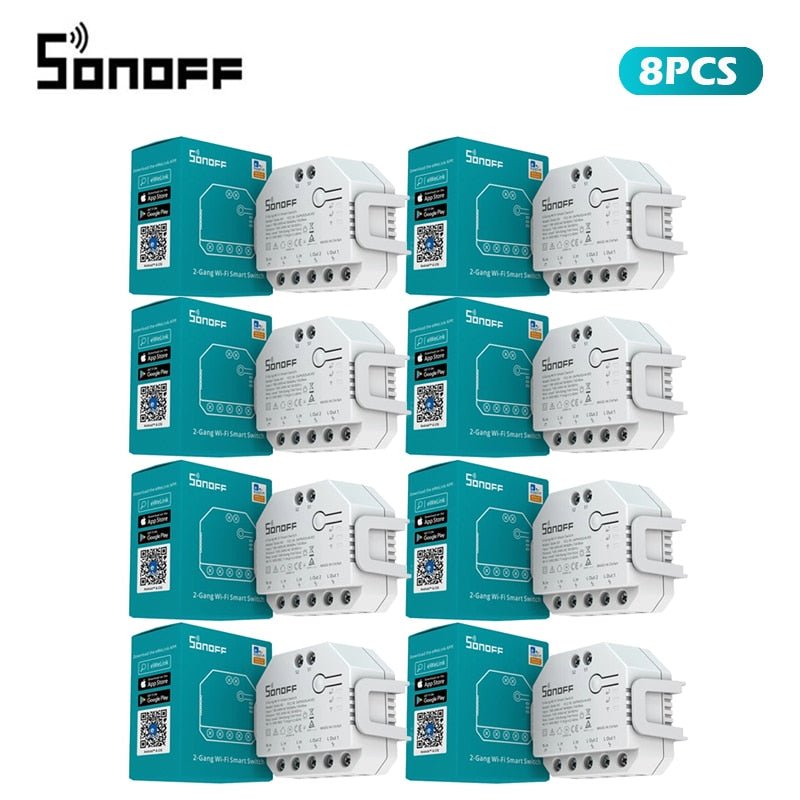 Sonoff Dual R3 Smart Wifi Switch 2 Way Control Diy Mini Switch Power  Metering 2 Gang Voice Control